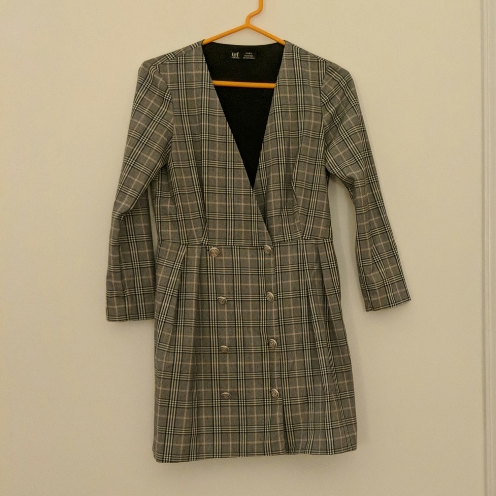Zara plaid dress with buttons